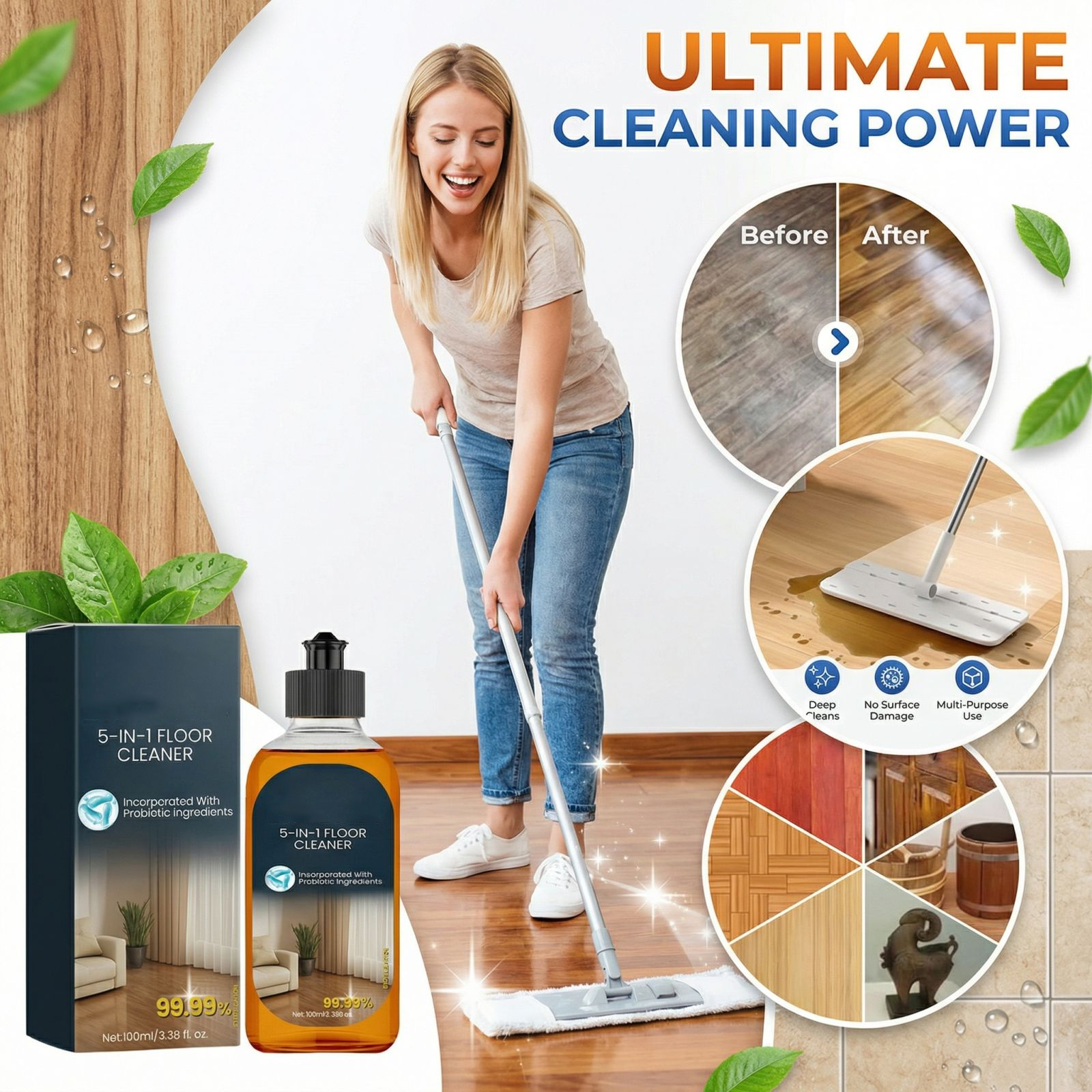 100ml Efficient Cleaning Agent - Home Kitchen Bathroom Cleaning ulasan dan harga