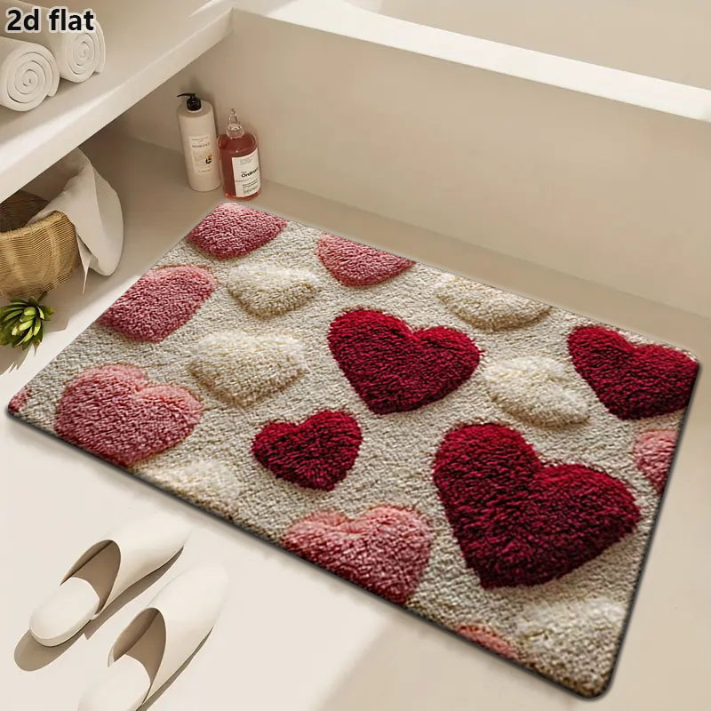 2D Flat Love Theme Pattern Doo - Home Kitchen Bathroom Cleaning ulasan dan harga