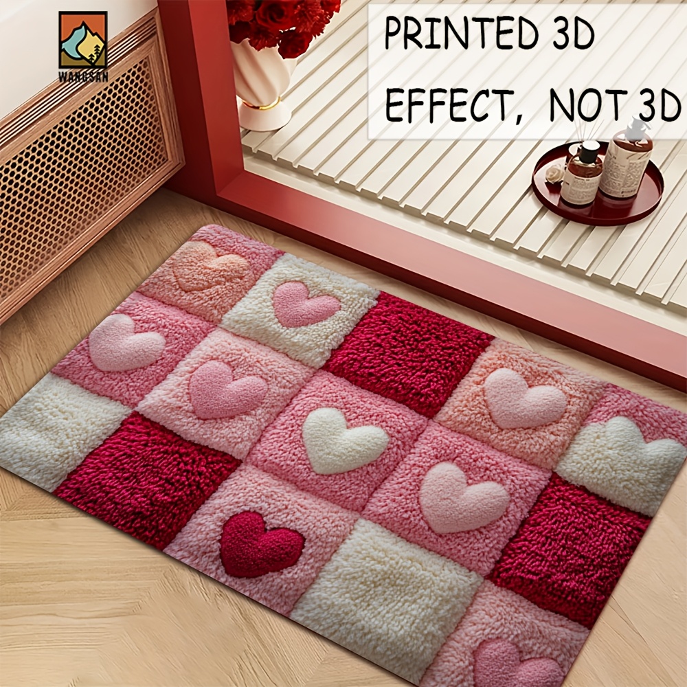 2D Flat Love Theme Pattern Doo - Home Kitchen Bathroom Cleaning ulasan dan harga