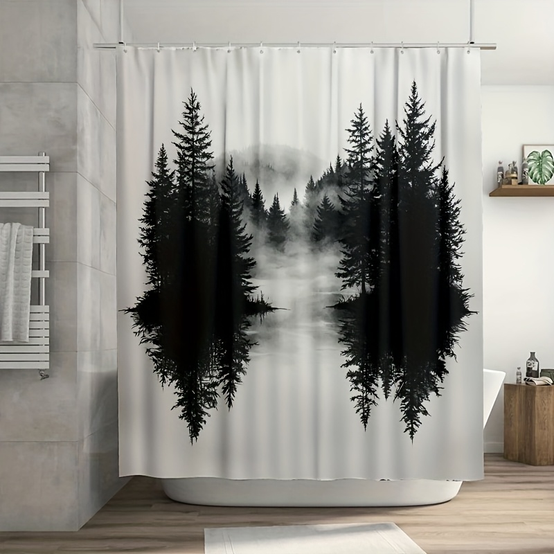 Misty Forest Woodland Shower C - Home Decor Bathroom Ideas ulasan dan harga
