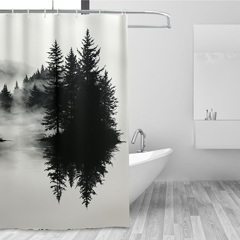 Misty Forest Woodland Shower C - Home Decor Bathroom Ideas ulasan dan harga