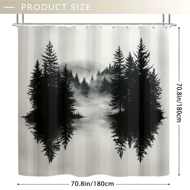 Misty Forest Woodland Shower C - Home Decor Bathroom Ideas ulasan dan harga