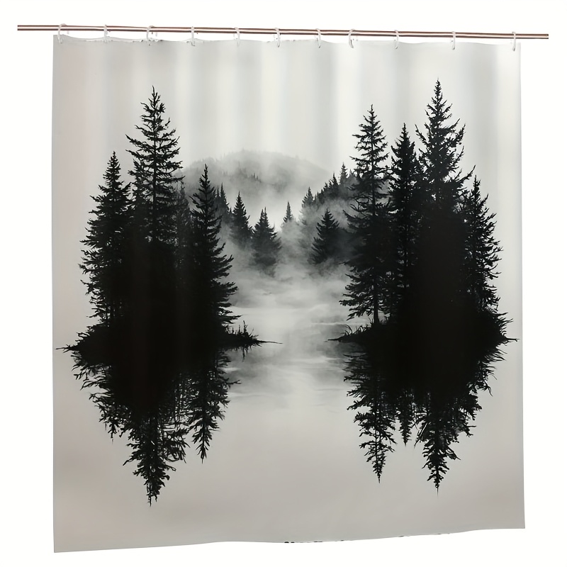 Misty Forest Woodland Shower C - Home Decor Bathroom Ideas ulasan dan harga
