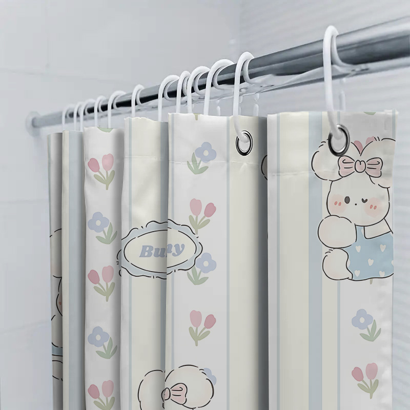 Adorable Bunny Shower Curtain  - Home Bathroom Upgrades ulasan dan harga